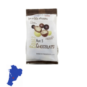 Billes de Céréales Enrobées aux 3 Chocolats Sachet 50g