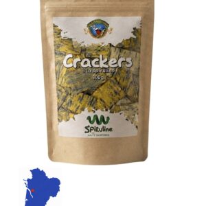 Crackers à la spiruline, sachet de 100 gr