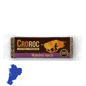 Barre nutritionnelle aux raisins secs Croroc pour sportifs 35 gr
