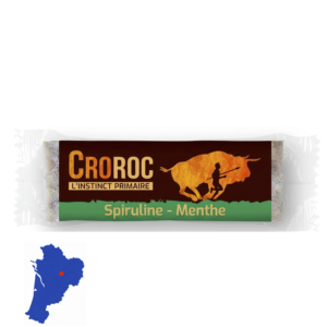 Barre nutritionnelle menthe / spiruline Croroc pour sportifs 35 gr