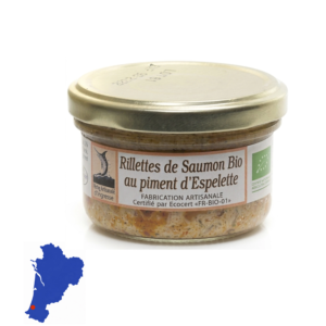 Rillettes de Saumon d'Ecosse Bio au Piment d'Espelette 90g